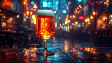 夜色中的啤酒时光