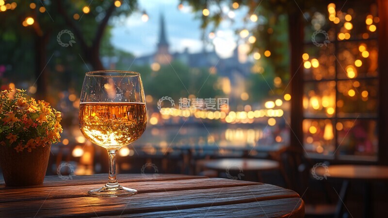 高清大图下载【趣麦麦图】酒吧桌上啤酒杯的特写镜头2