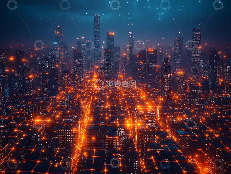 高清大图下载【趣麦麦图】网络城市