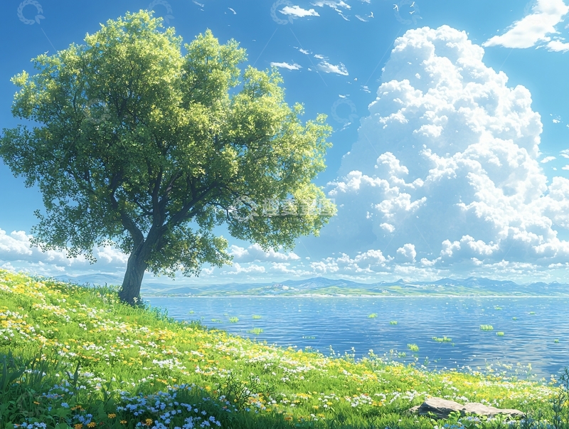 高清大图下载【趣麦麦图】唯美诗意自然风景漫画1