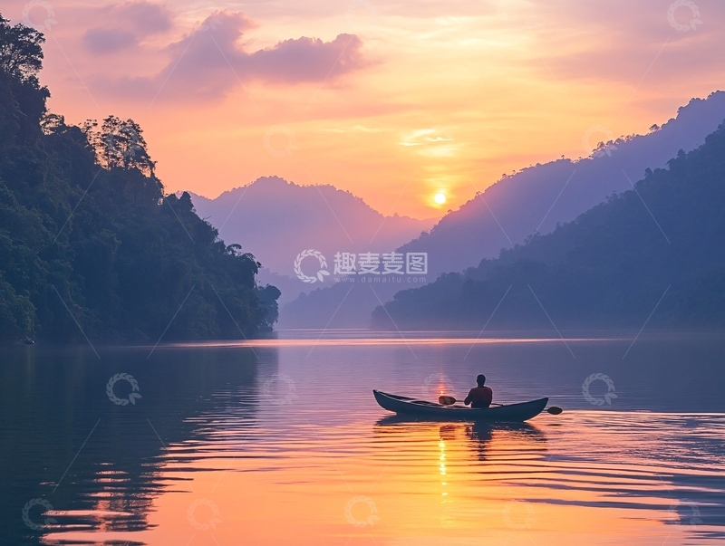 高清大图下载【趣麦麦图】东江泛舟