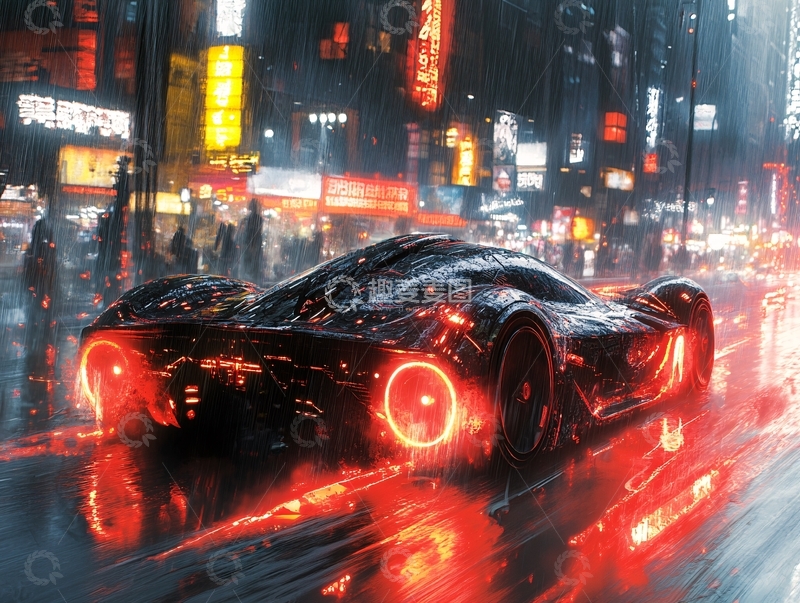 高清大图下载【趣麦麦图】未来科技高速车