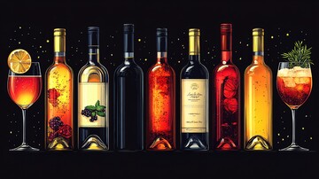 酒瓶与酒杯酒瓶酒杯饮品1