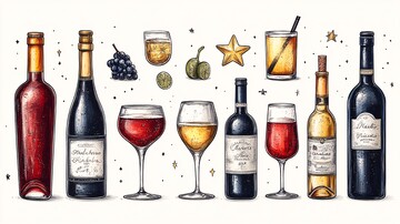 酒瓶与酒杯酒瓶酒杯饮品