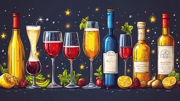 酒瓶与酒杯酒瓶酒杯饮料