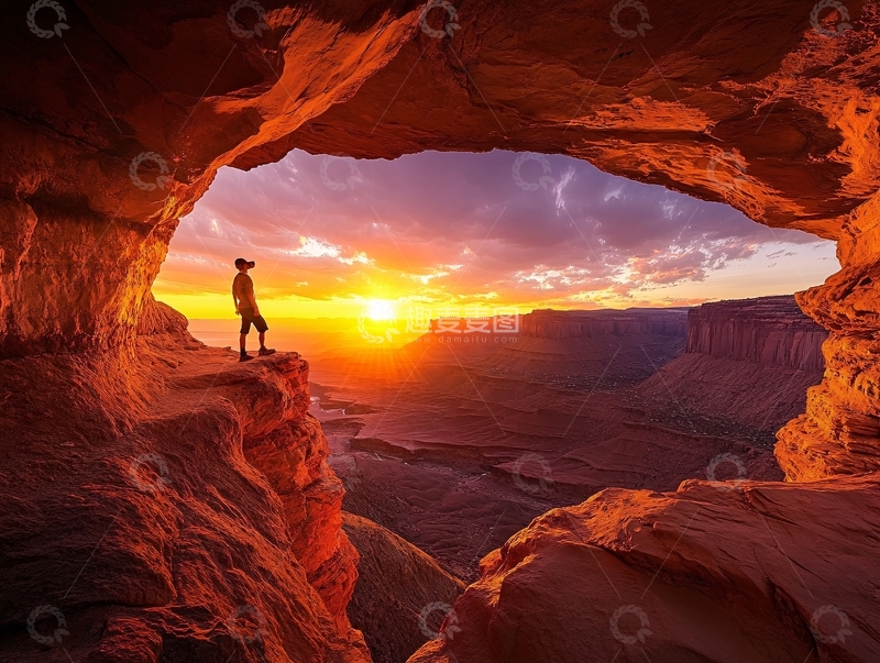 高清大图下载【趣麦麦图】夕阳马蹄湾