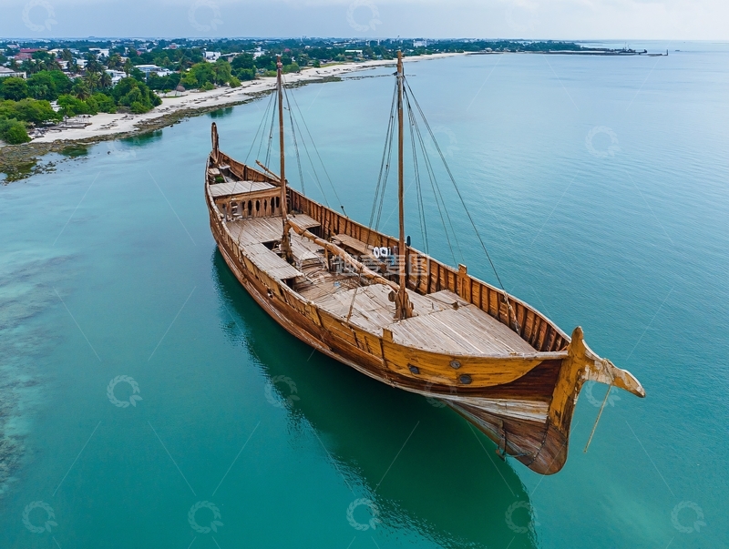 高清大图下载【趣麦麦图】航拍木船