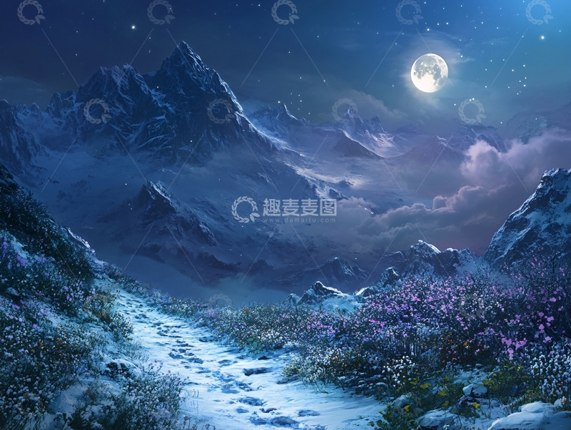 高清大图下载【趣麦麦图】星月河幻想插画22