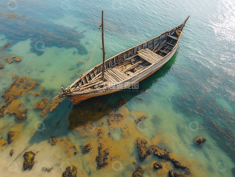 高清大图下载【趣麦麦图】木船海上货运