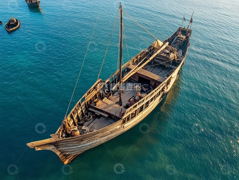 高清大图下载【趣麦麦图】丝绸之路古船