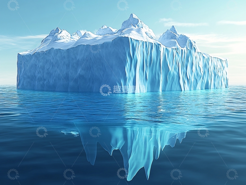 高清大图下载【趣麦麦图】冰山在海中漂浮