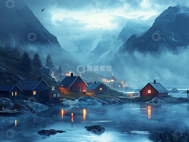 高清大图下载【趣麦麦图】唯美的村落1