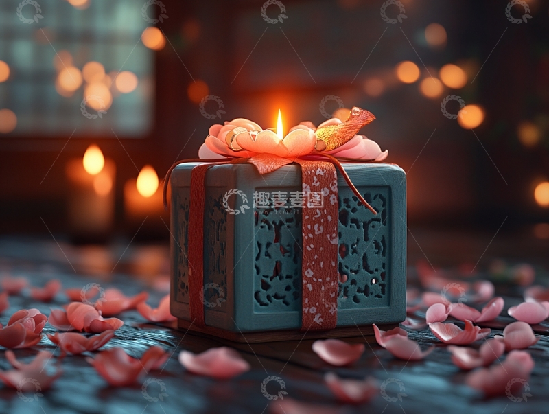 高清大图下载【趣麦麦图】炫彩情人节情侣礼物