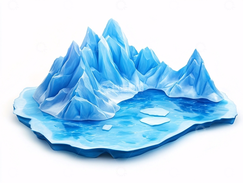 高清大图下载【趣麦麦图】冰山融水形态
