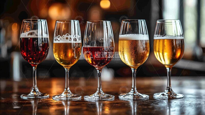 高清大图下载【趣麦麦图】各种啤酒和葡萄酒杯的插图2