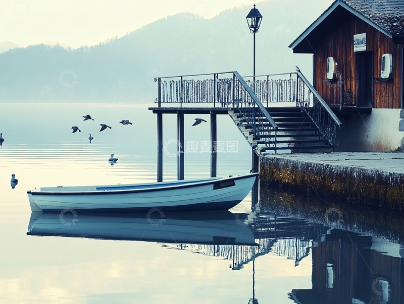 高清大图下载【趣麦麦图】海岸边的宁静时光