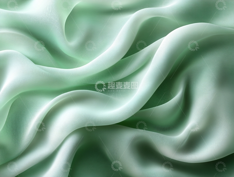 高清大图下载【趣麦麦图】绿色绸缎图