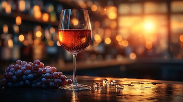 往酒杯里倒酒特写