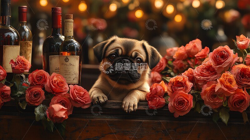 高清大图下载【趣麦麦图】酒吧里的哈巴狗2