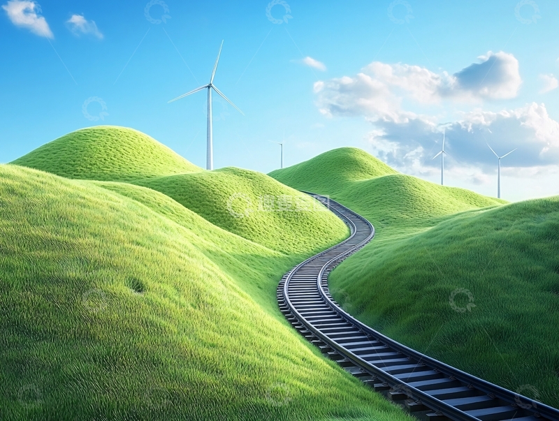 高清大图下载【趣麦麦图】绿色铁路
