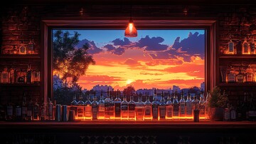 温馨木质酒吧内景2