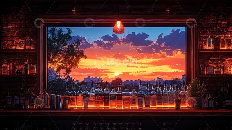 高清大图下载【趣麦麦图】-温馨木质酒吧内景2