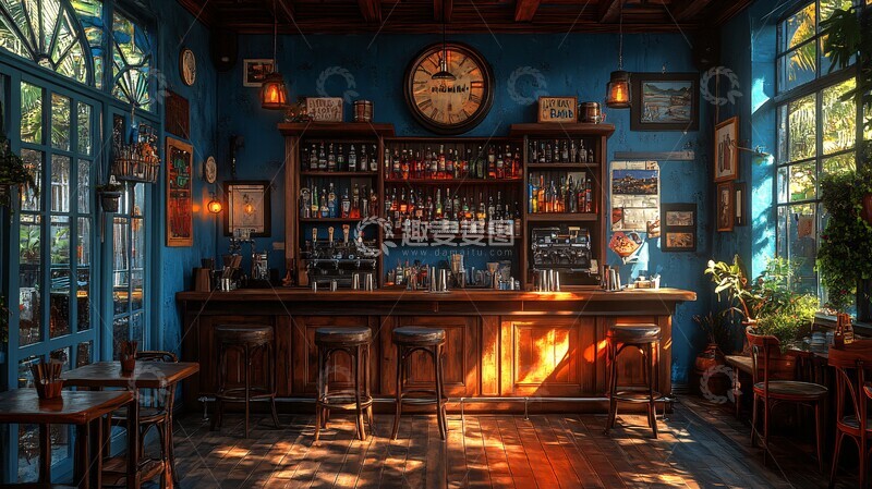 高清大图下载【趣麦麦图】热带风情休闲酒吧3