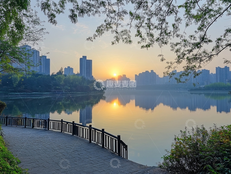 高清大图下载【趣麦麦图】翠湖早晨1