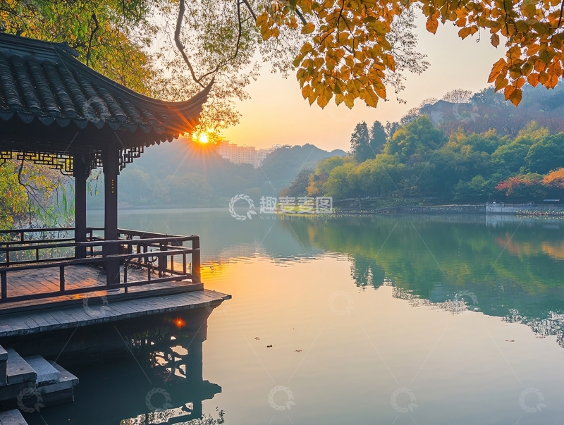 高清大图下载【趣麦麦图】湘湖秋景