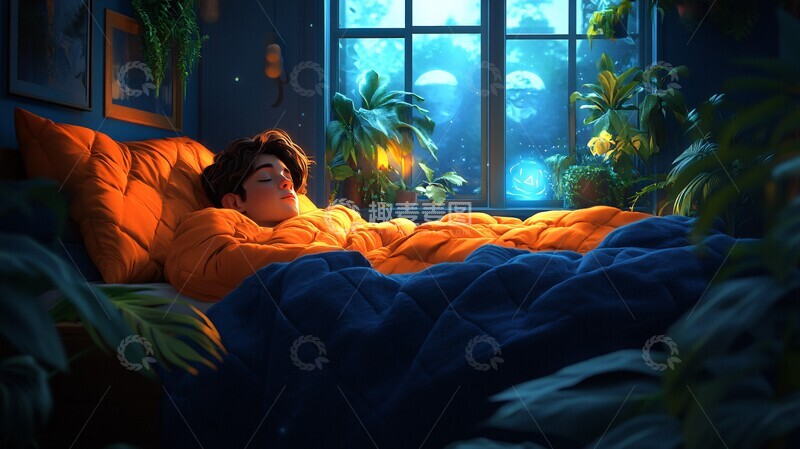 高清大图下载【趣麦麦图】未来的卧室舒适睡眠场景插图2