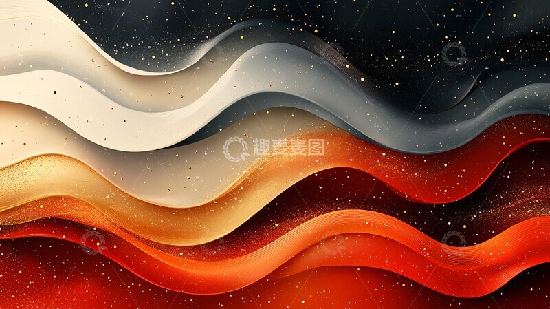 高清大图下载【趣麦麦图】红色金色艺术纹理