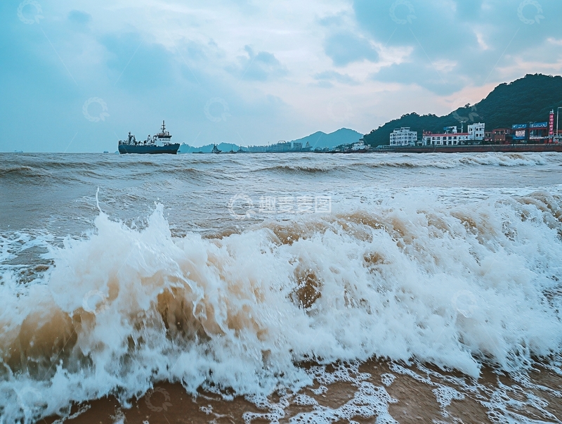 高清大图下载【趣麦麦图】怒涛拍岸