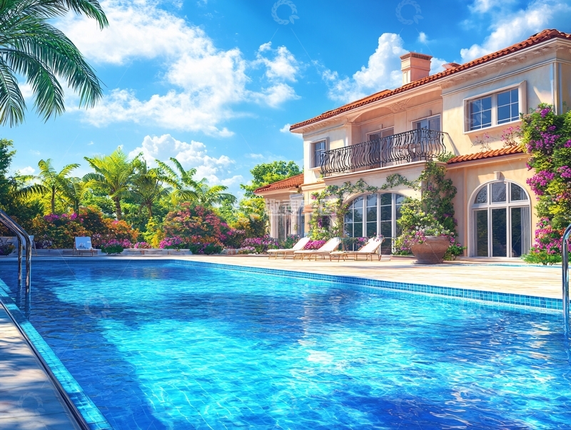 高清大图下载【趣麦麦图】带游泳池的豪宅1