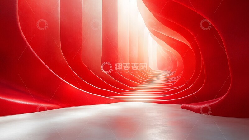 高清大图下载【趣麦麦图】红白渐变合作背景3