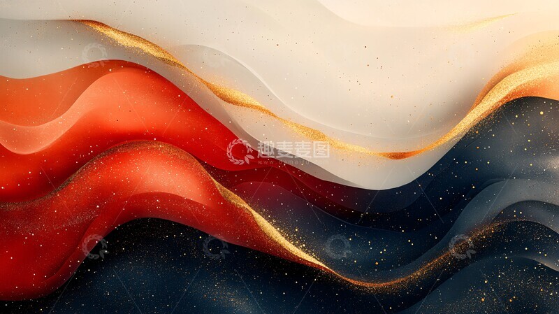 高清大图下载【趣麦麦图】红色金色艺术纹理1