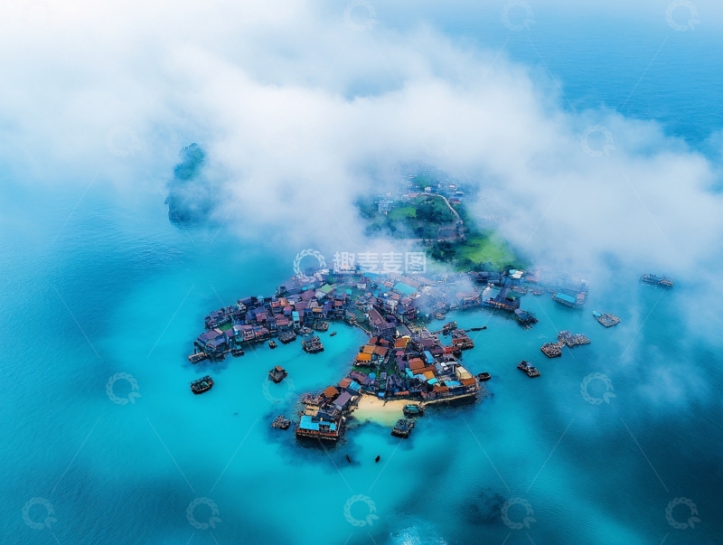 高清大图下载【趣麦麦图】仙本娜全景