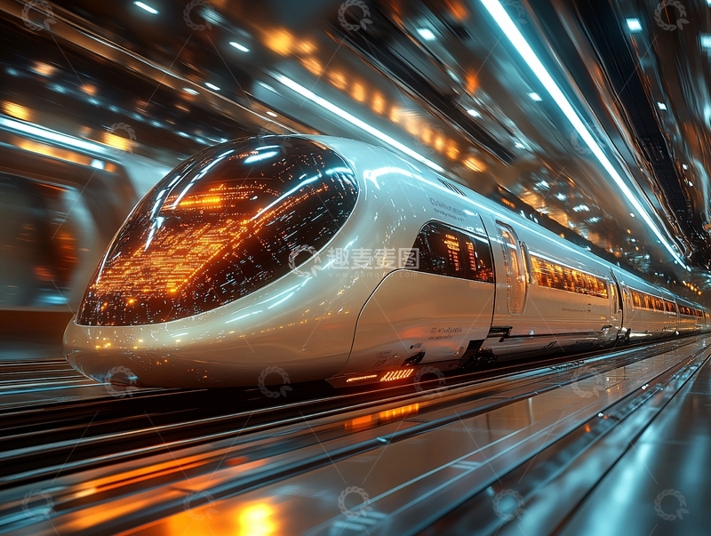 高清大图下载【趣麦麦图】动车地产高铁