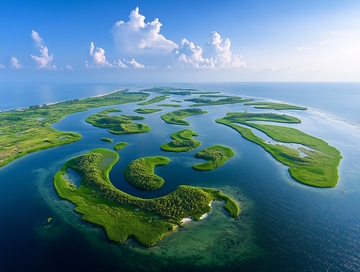 洞庭湖风光航拍