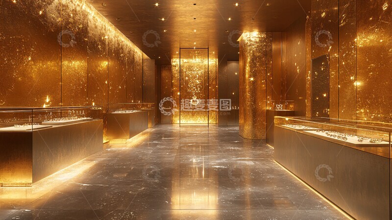 高清大图下载【趣麦麦图】金色黑色饰品店1