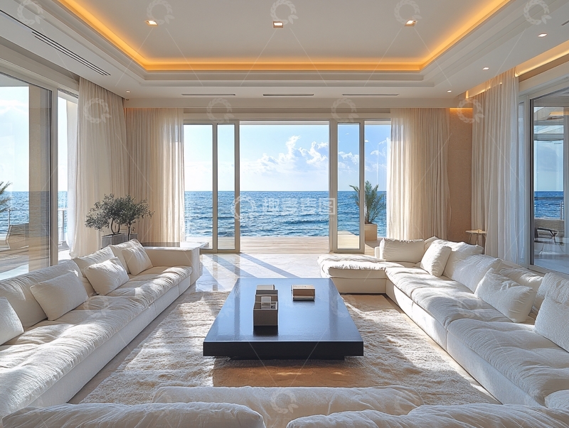 高清大图下载【趣麦麦图】海景客厅2