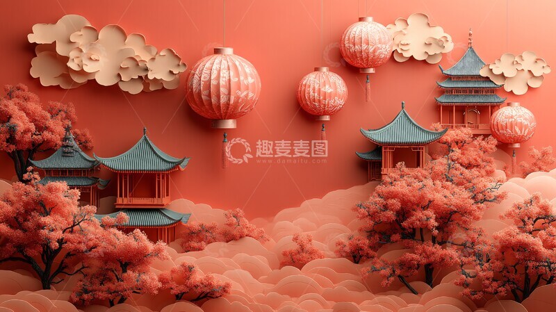 高清大图下载【趣麦麦图】新年烟花庆吉祥