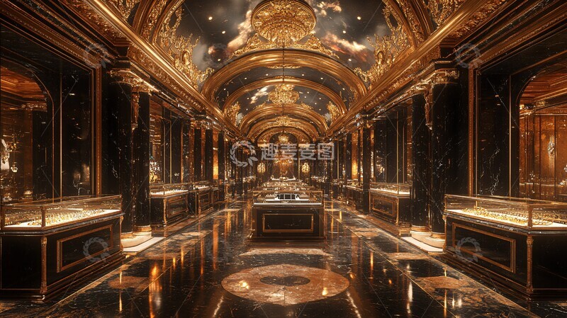 高清大图下载【趣麦麦图】金色黑色饰品店2