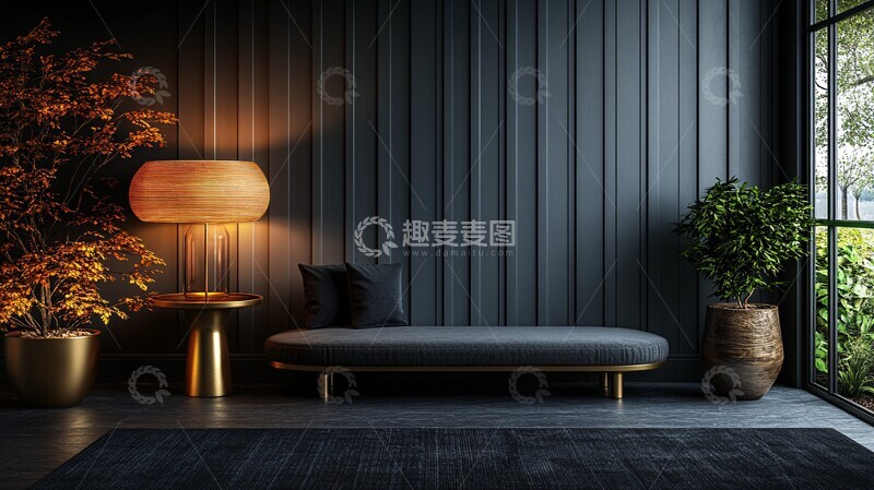 高清大图下载【趣麦麦图】灰色条纹入口大厅