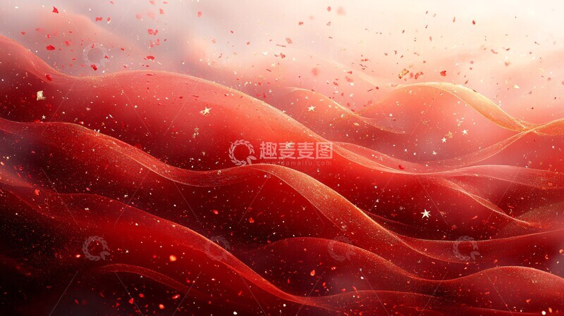 高清大图下载【趣麦麦图】黄金曲线红旗图1