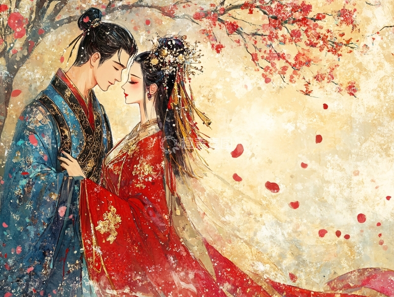 高清大图下载【趣麦麦图】古风新郎新娘1