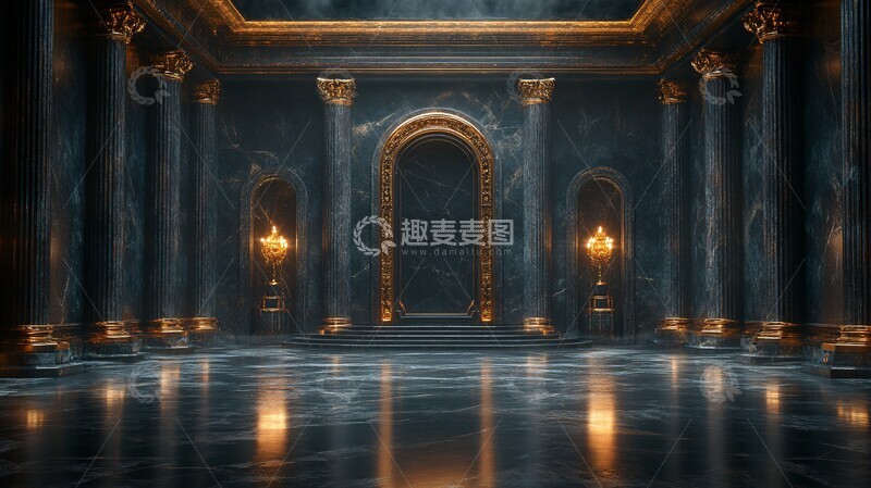 高清大图下载【趣麦麦图】黑色宫殿音响3