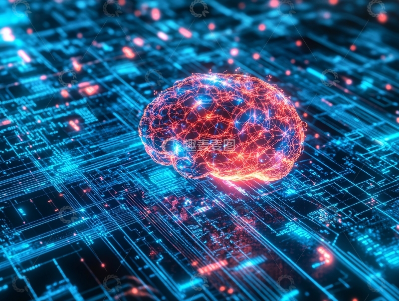 高清大图下载【趣麦麦图】大脑科技时代电脑光速2