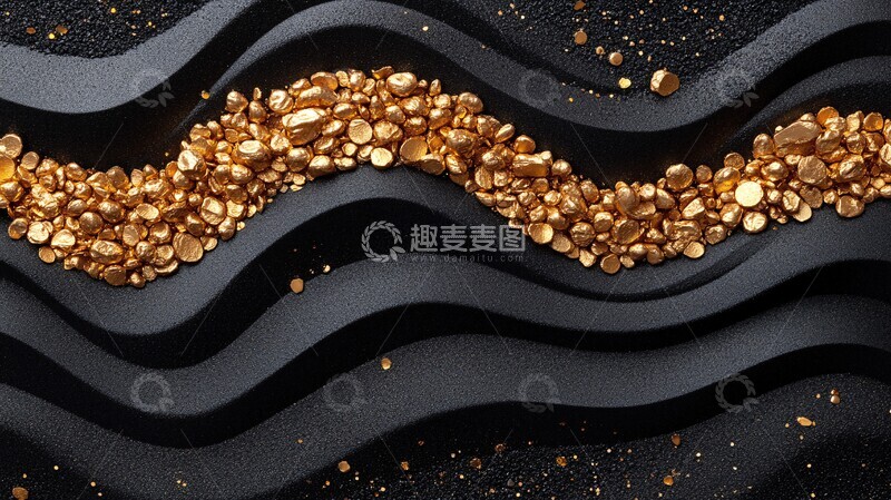高清大图下载【趣麦麦图】黑沙金石纹图案自然元素1