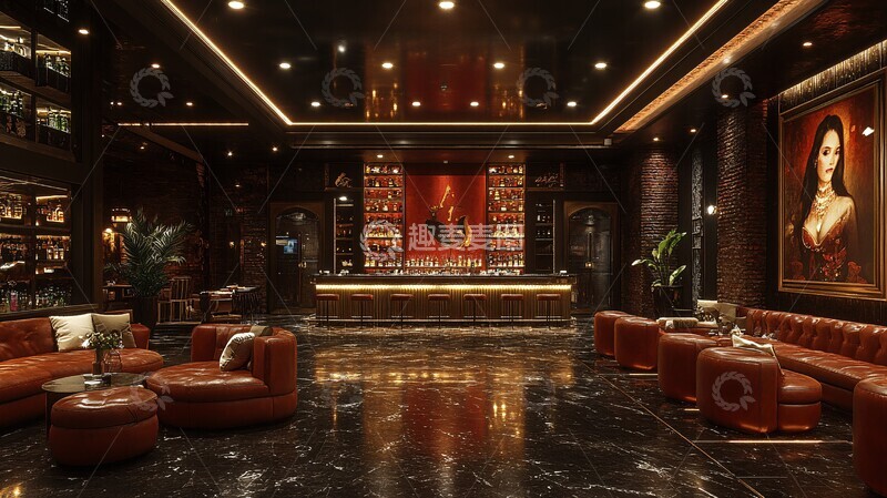 高清大图下载【趣麦麦图】中式现代包房1