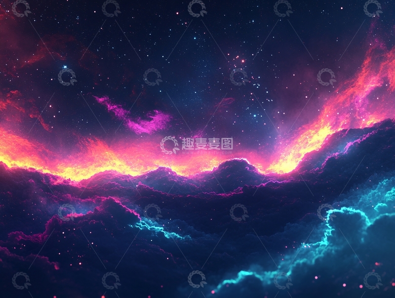 高清大图下载【趣麦麦图】幻彩梦境高清背景5